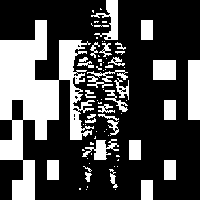 xenoself glitch person monocrome your being a glitch right now GIF