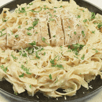 Fettuccine Alfredo Chicken Recipe GIF