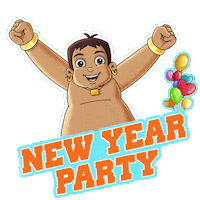 New Year Party Sticker by Chhota Bheem
