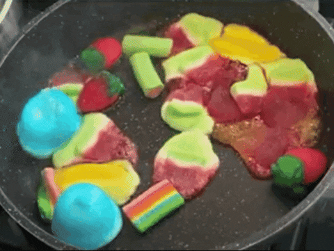 OsculaUltima cooking yum candy bubble GIF