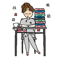 study estudiar Sticker by Enfermera en apuros