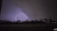 Lightning Flashes During Tornado-Warned Storm in Northern Illinois