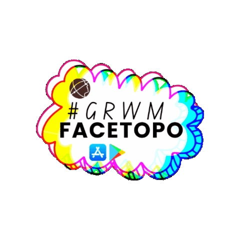 Facetopo beauty makeup alberta grwm Sticker