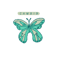 valparstudio amor butterfly azul mariposa Sticker