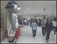 scared teddy bear GIF