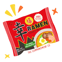 thecommandmentco happiness blessed ramen noodle soup Sticker