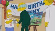 Birthday Party Goodbye GIF by The Simpsons