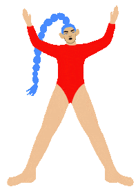 Work Out Dance Sticker by Big Limb Lady