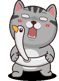 Cat Shouting Sticker by VITA VITA ‧ 塔仔不正經