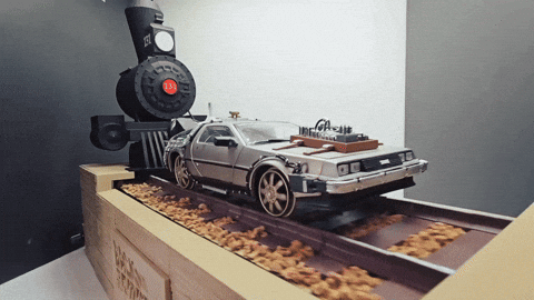 mikeshouts giphyupload back to the future delorean diorama GIF