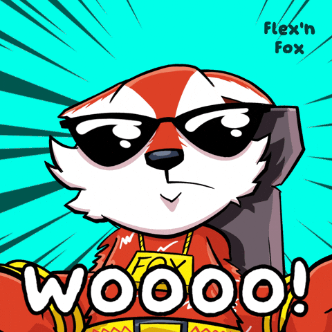 Fox Flexing GIF by VeeFriends