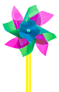 Pinwheel Sticker by Haverford College