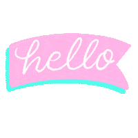 Pink Hello Sticker by Jenn Arregocés