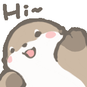 chuchuotter hello hi otter otters Sticker