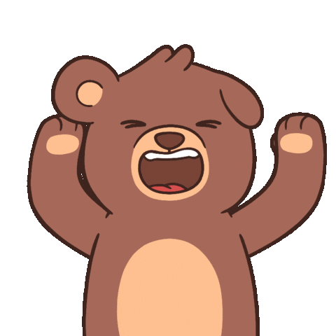 Teddy Bear Wow Sticker by BEARISH