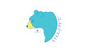Travel Bear Sticker by South Walton