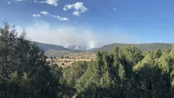 Calf Canyon Fire Burns Near Mora, New Mexico