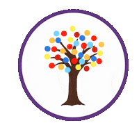 Bea_Molatta white abstract colorful tree Sticker