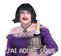 Adore I Love You Sticker by Dina Martina
