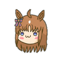 Pretty Derby Horse Sticker by Fluffy the Thunder God 雷神阿毛