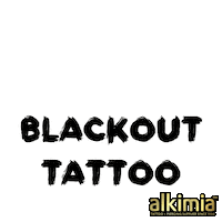 AlkimiaTattoo blackout black out blackwork black tattoo Sticker