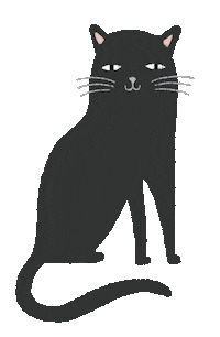 Black Cat Sticker