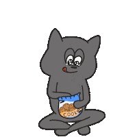 Cat Eat Sticker