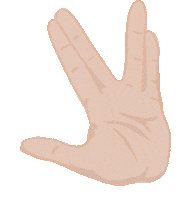 jeaannnie hand lover boy vulcan salute phum Sticker