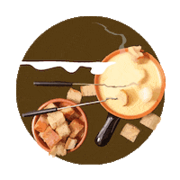 Dinner Switzerland Sticker by laaxisniceyo