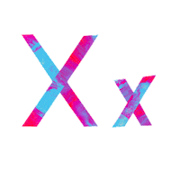 carter_higgins alphabet letters x xx Sticker
