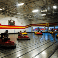 thefutureiswow texas plano bumpercars whirleyball GIF