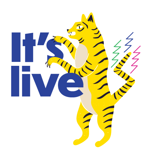 Black_Owl_Design design jump tiger lightning Sticker