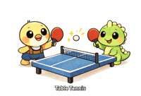 logics4me friends dino table tennis tabletennis GIF