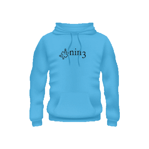 NIn3clothing fashion blue hoodie sweatshirt Sticker