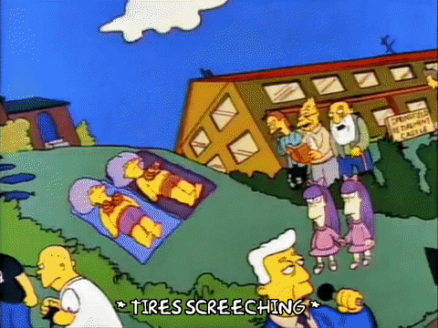 homer simpson car GIF
