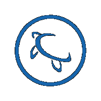 Bluecornerdive bubbles island turtle diving Sticker