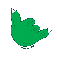 HappyTheHodag shaka hang loose be cool hang ten Sticker
