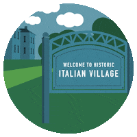 Ohio Italian Village Sticker by Experience Columbus