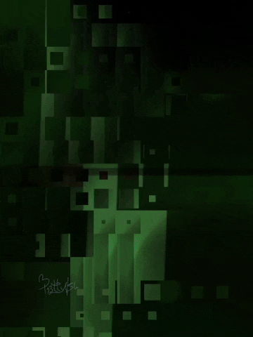 prettynblu loop green black effects GIF