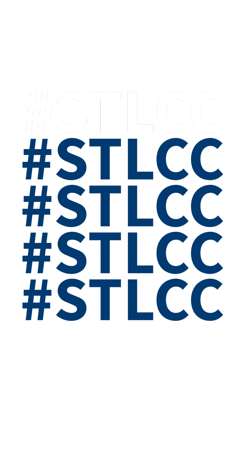 STLCC giphyupload blue white college Sticker