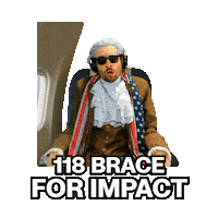 Bracing Airplane Crash Sticker