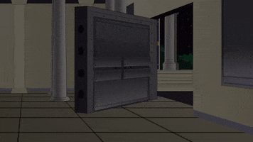 escape running GIF by South Park 