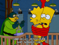 scared bart simpson GIF