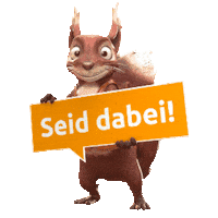 Happy Squirrel Sticker by Die Bremer Stadtreinigung