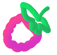 Raspberries Sticker by avaho