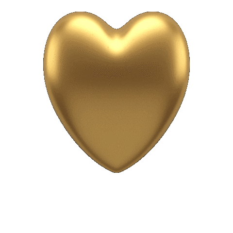 Golden Heart Love Sticker by Bel Diniz