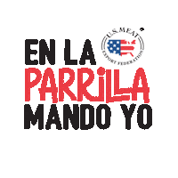 usmeat parrilla parrillero us meat us pork Sticker