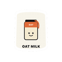Oat Milk Sticker Sticker by Long Story Short