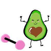 VirtualSuccessPartners fitness workout muscles avocado Sticker