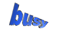 busy text Sticker